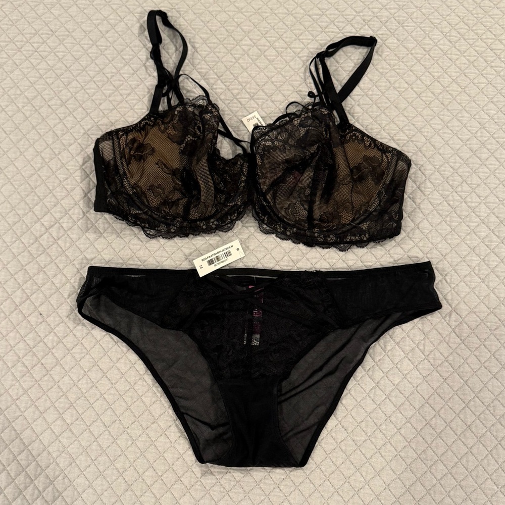 Adore Me Black Lace Lingerie Set